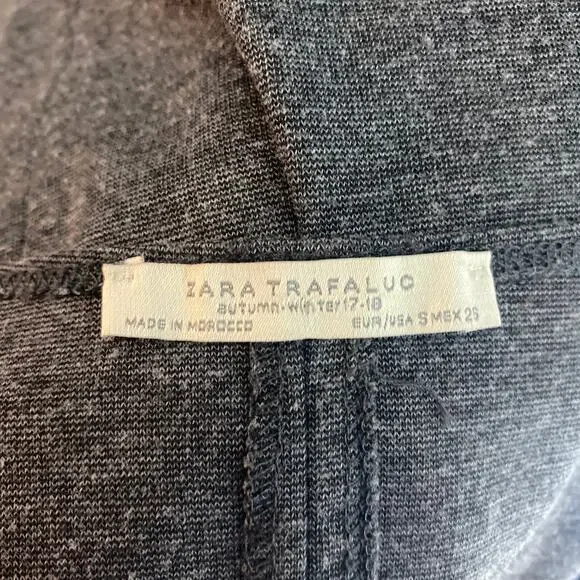 Zara Trafaluc Gray Sleeveless Bodycon Fitted Stretch Midi Dress Women sz S - Picture 4 of 7